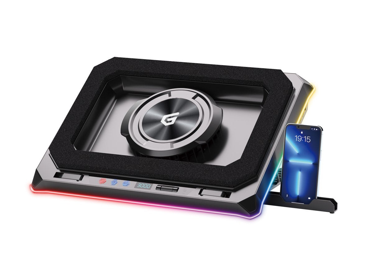 Conceptronic Usb-C Laptop-Almohadilla Refrigerante + Handyhalter, Rgb, 12v