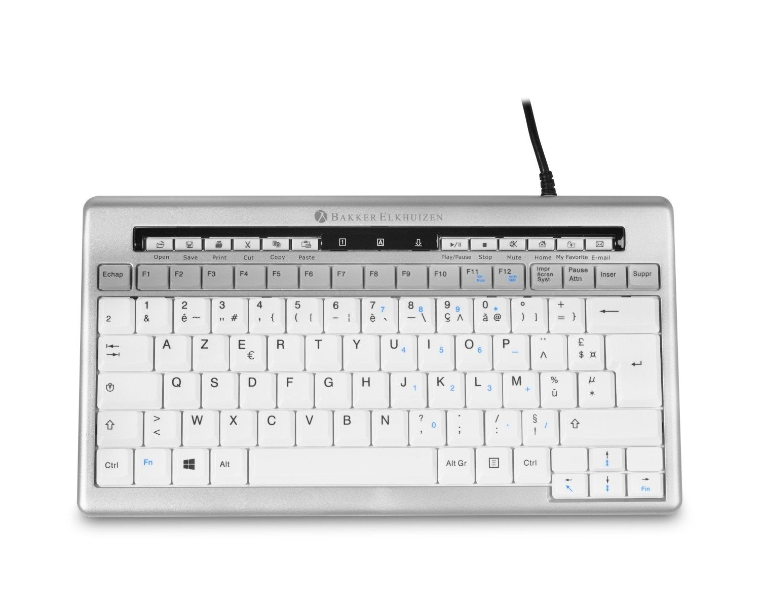 Bakkerelkhuizen S-Board 840 Teclado Usb Francés Gris