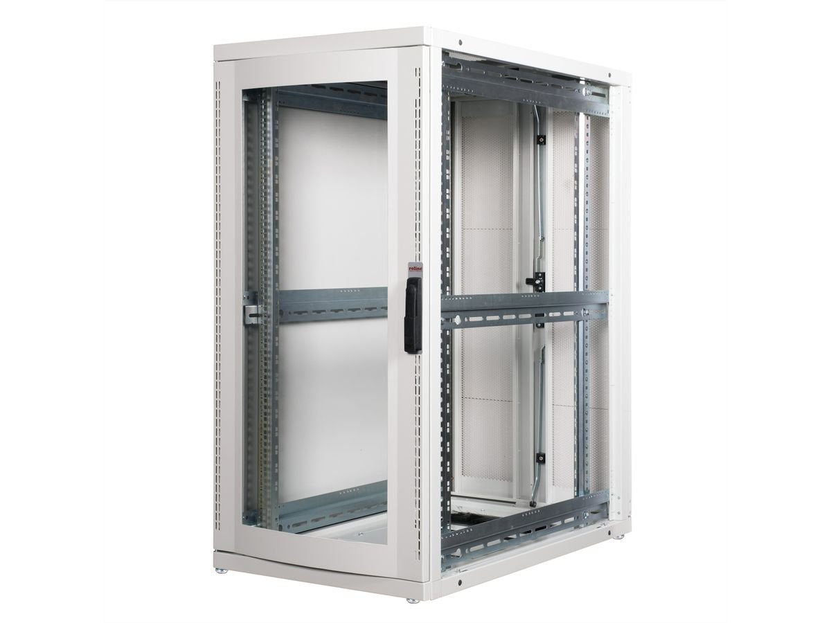 Roline 19-Zoll Serverschrank Pro 26 He, 600x1000 Bxt Grau Plexiglas