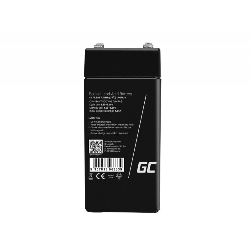 Greencell Batería Agm Vrla 4v 4.5ah