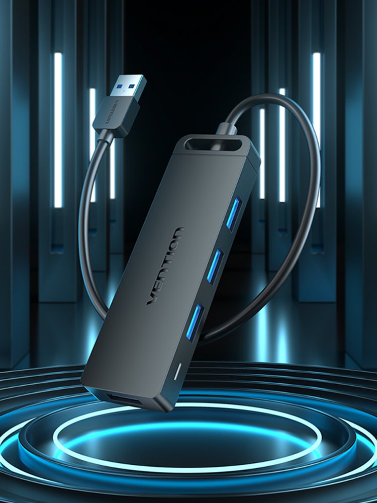 Hub Usb 3.0 Vention Chlbd 4xusb Microusb Pd 50cm