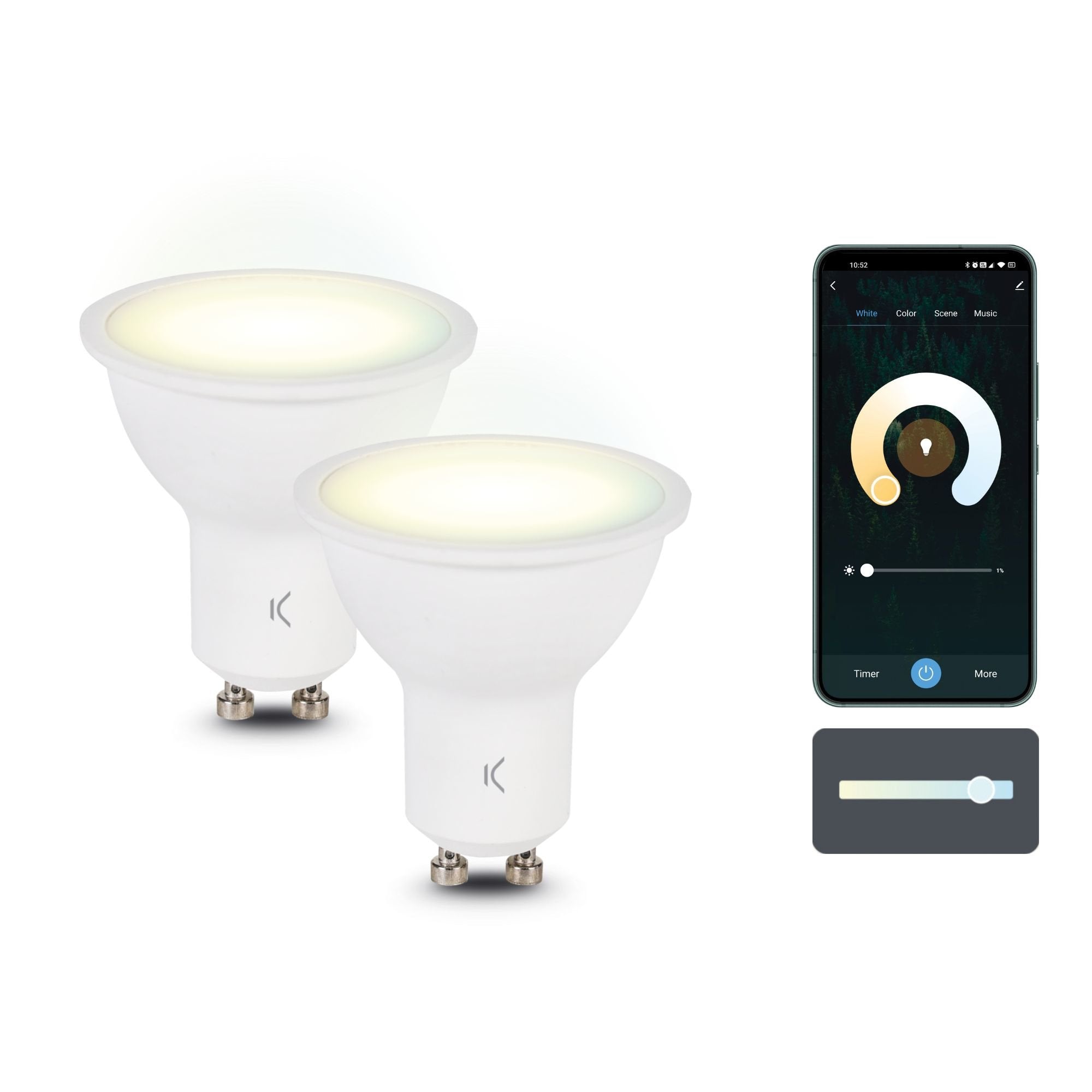 EAN 8427542125893 - Ksix BXBULBGU22 lámpara LED Blanco frío, Blanco cálido imagen 1