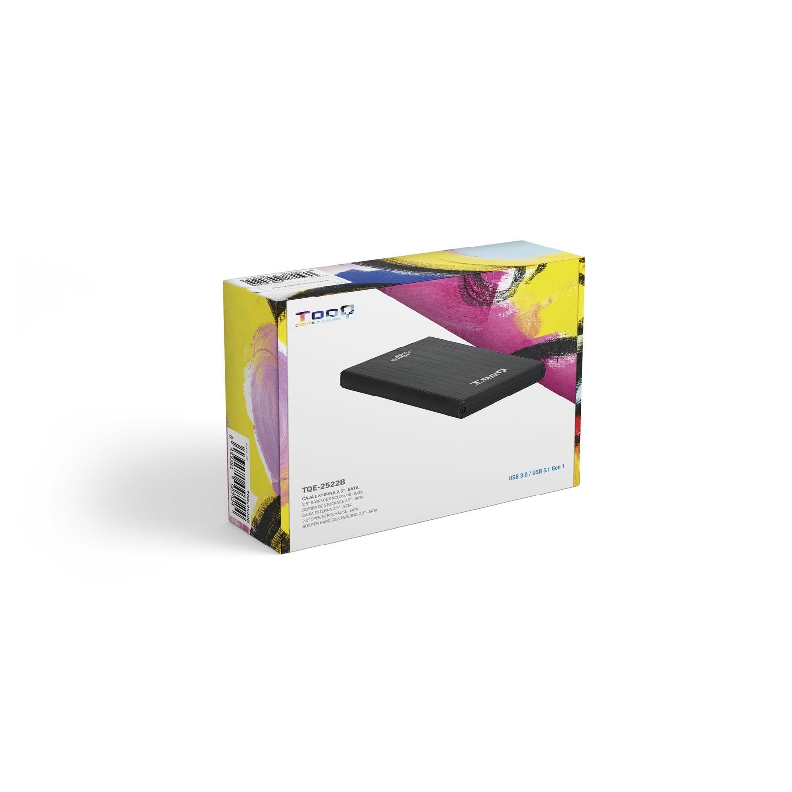 EAN 8433281007024 - TooQ TQE-2522B caja para disco duro externo Caja de disco duro (HDD) Negro 2.5" imagen 7