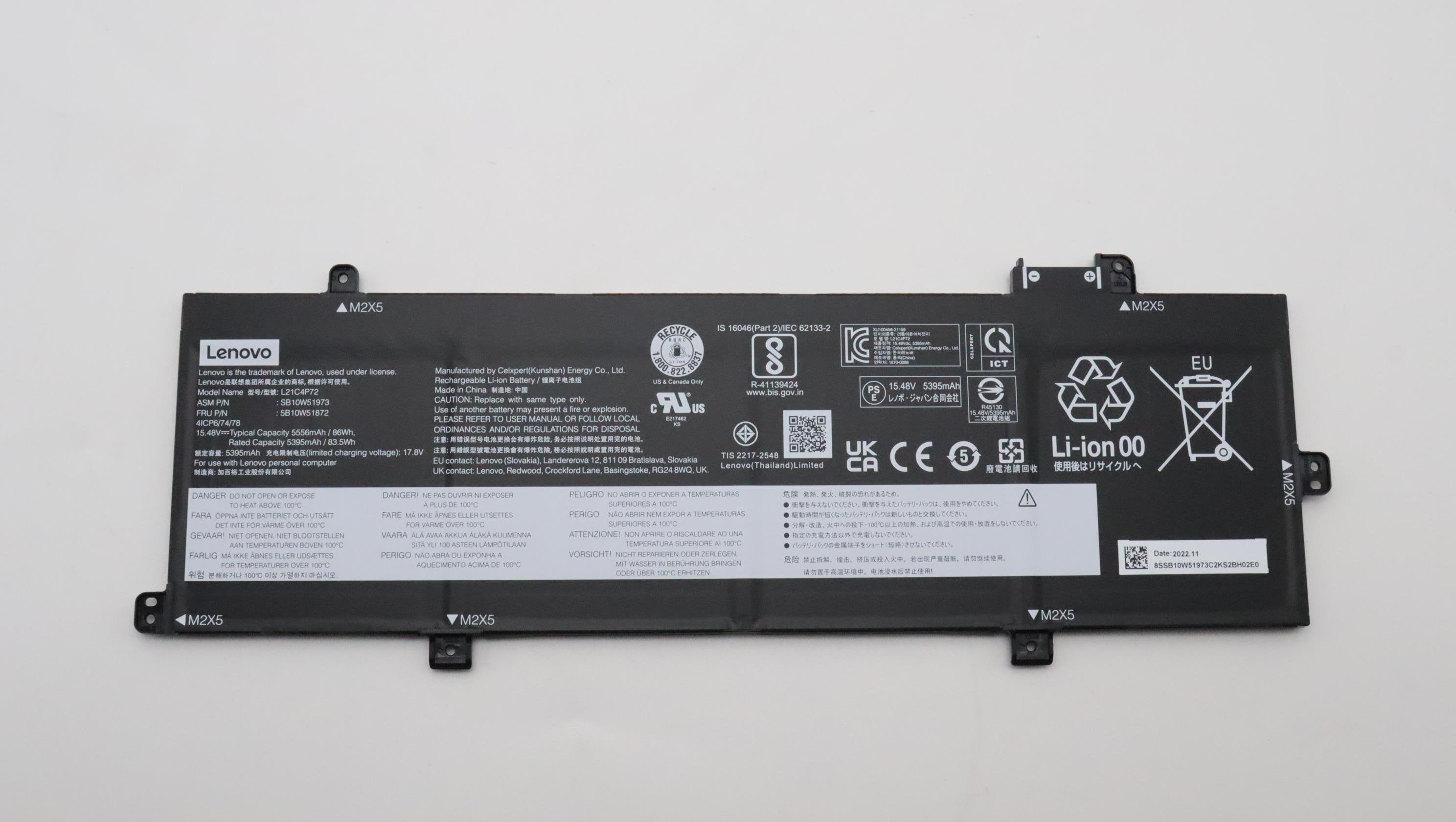 EAN 5715063059067 - Lenovo 5B10W51872 refacción para laptop Batería imagen 1