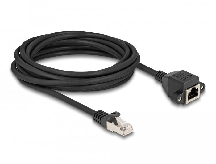 Delock 80196 Cable De Extensión Rj50 Macho A Hembra S/Ftp 5 M Negro