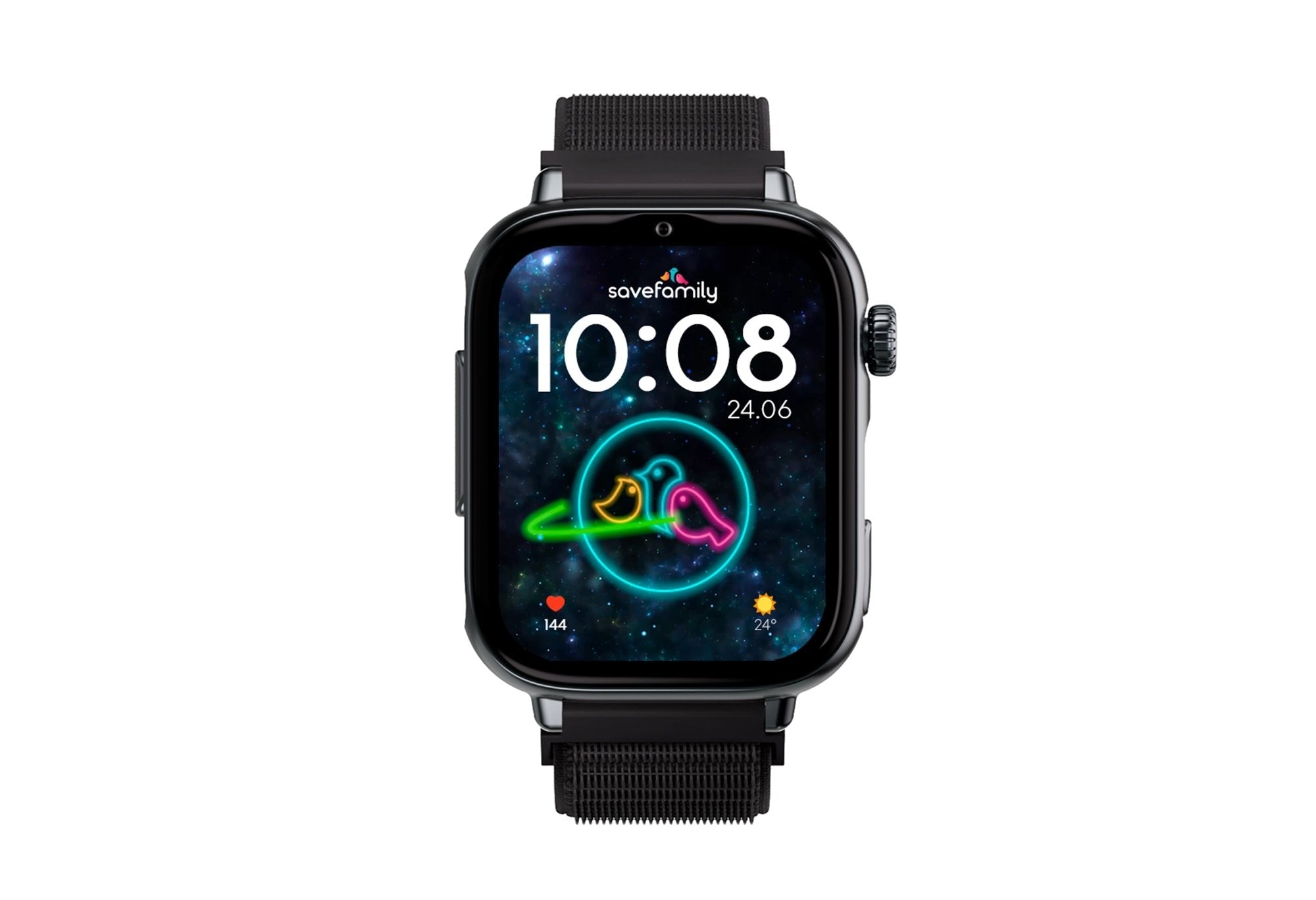 Savefamily Reloj Inteligente Infantil Savewatch Plus 2 - Pantalla Amoled - Carcasa Negra - Correa Tela Negra