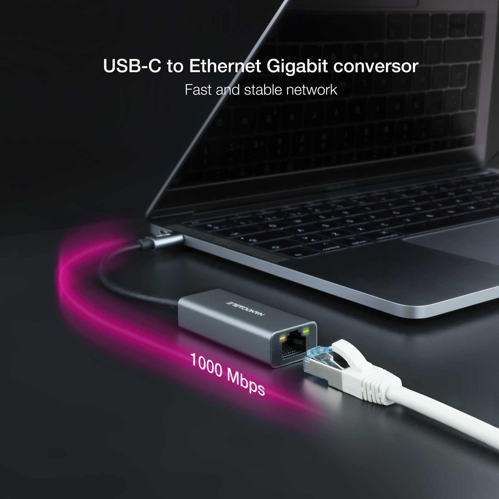 Nanocable Adaptador De Red Usb-C A Ethernet Gigabit 10/100/1000 Mbps