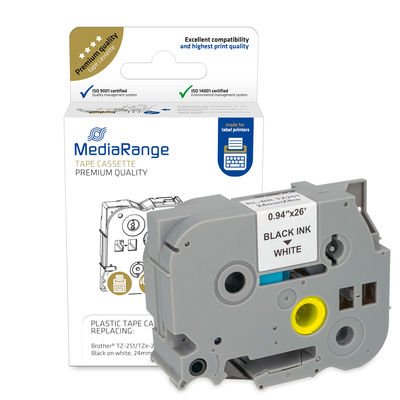 Mediarange Mrbtz251 Etiqueta De Impresora Negro, Blanco