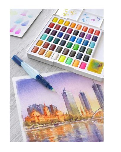 Faber Castell Estuche 48 Acuarelas Creative Studio Pastillas C/Surtidos