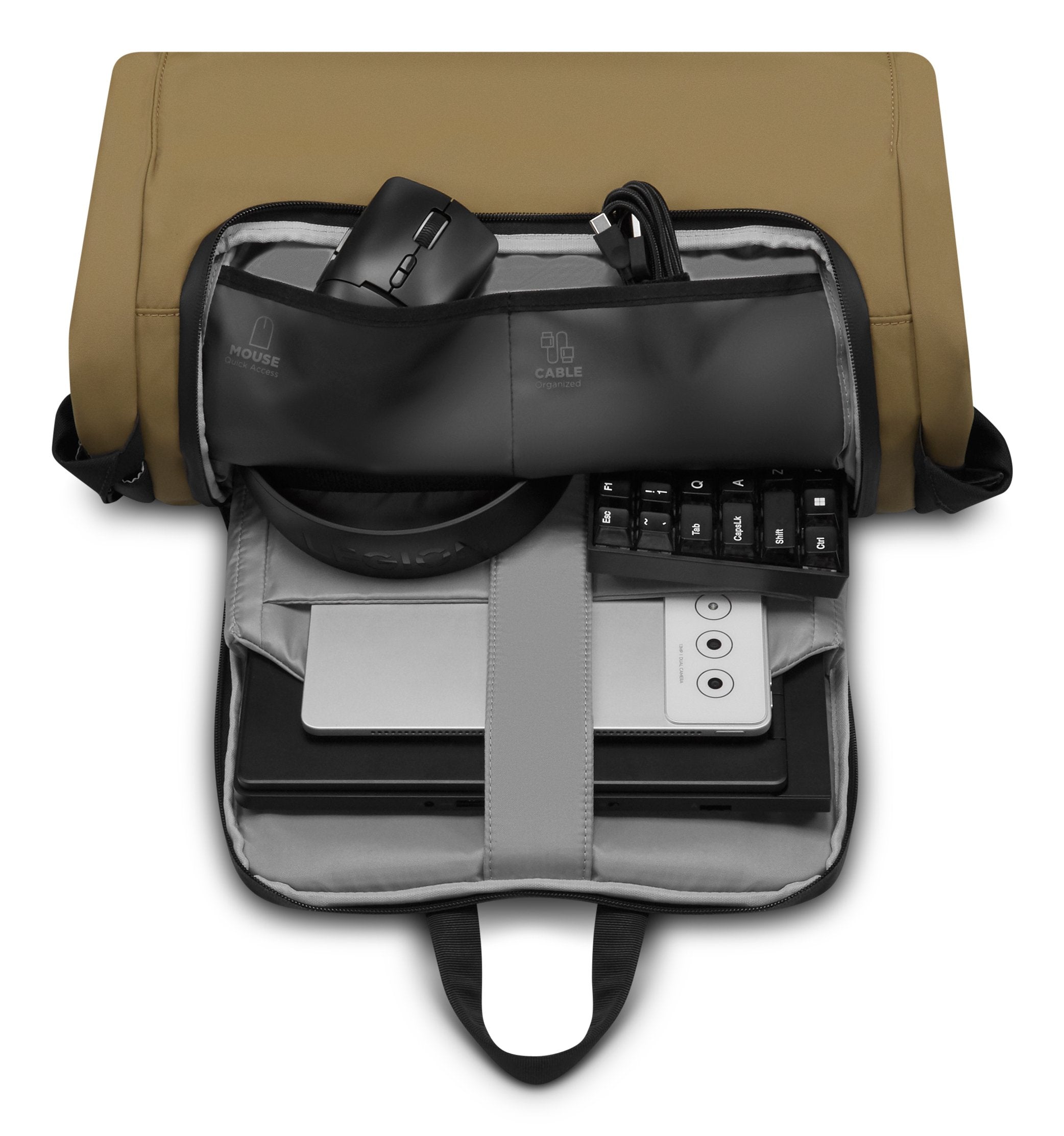 Mochila Lenovo Gx41u39298 16" Negro, Amarillo