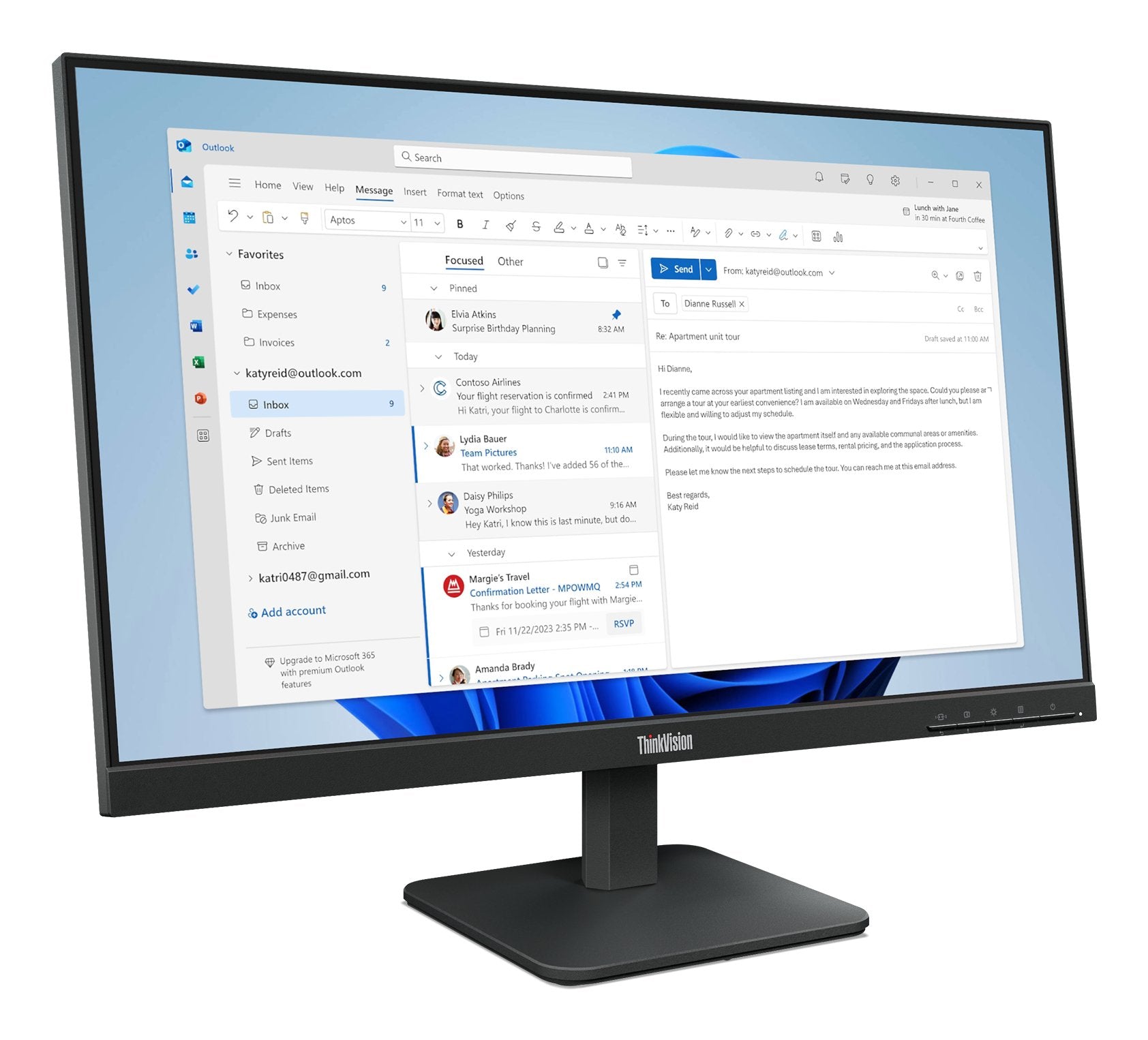 EAN 0198156628701 - Lenovo ThinkVision S24-4e pantalla para PC 60,5 cm (23.8") 1920 x 1080 Pixeles Full HD LED Negro imagen 4