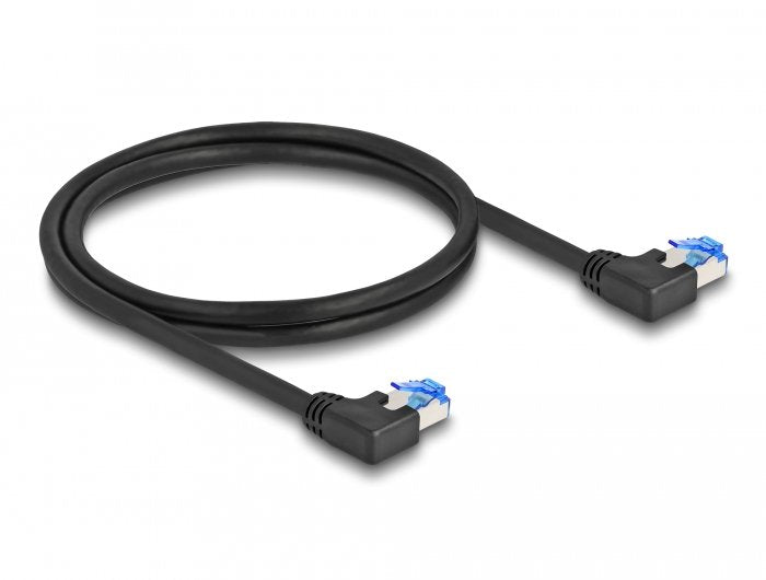 Delock 80210 Cable De Red Rj45 Cat.6a S/Ftp Acodado A La Izquierda 1 M Negro