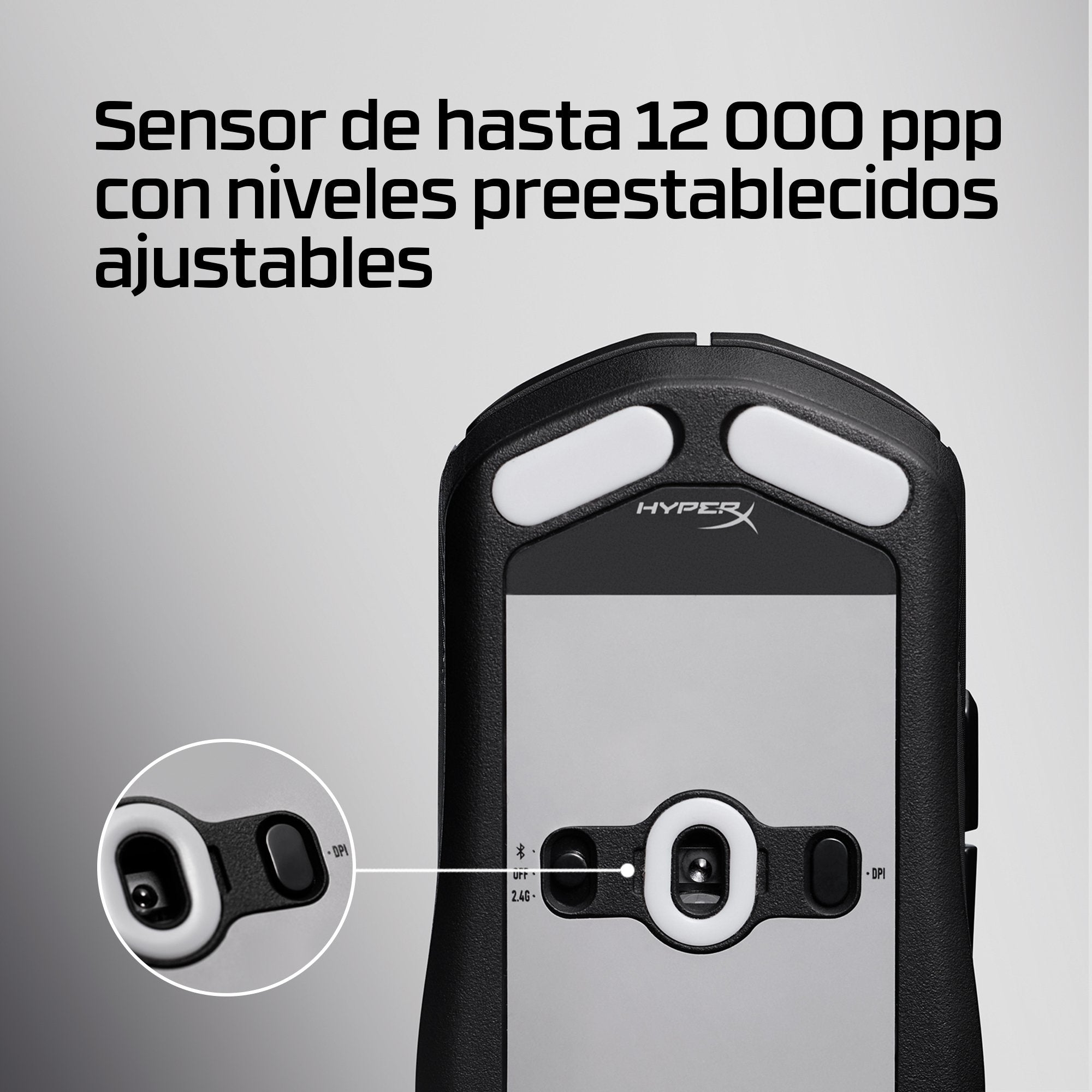 EAN 0198122802449 - HyperX Pulsefire Fuse Wireless Gaming Mouse ratón Juego Ambidextro RF Wireless + Bluetooth Óptico 12000 D imagen 4