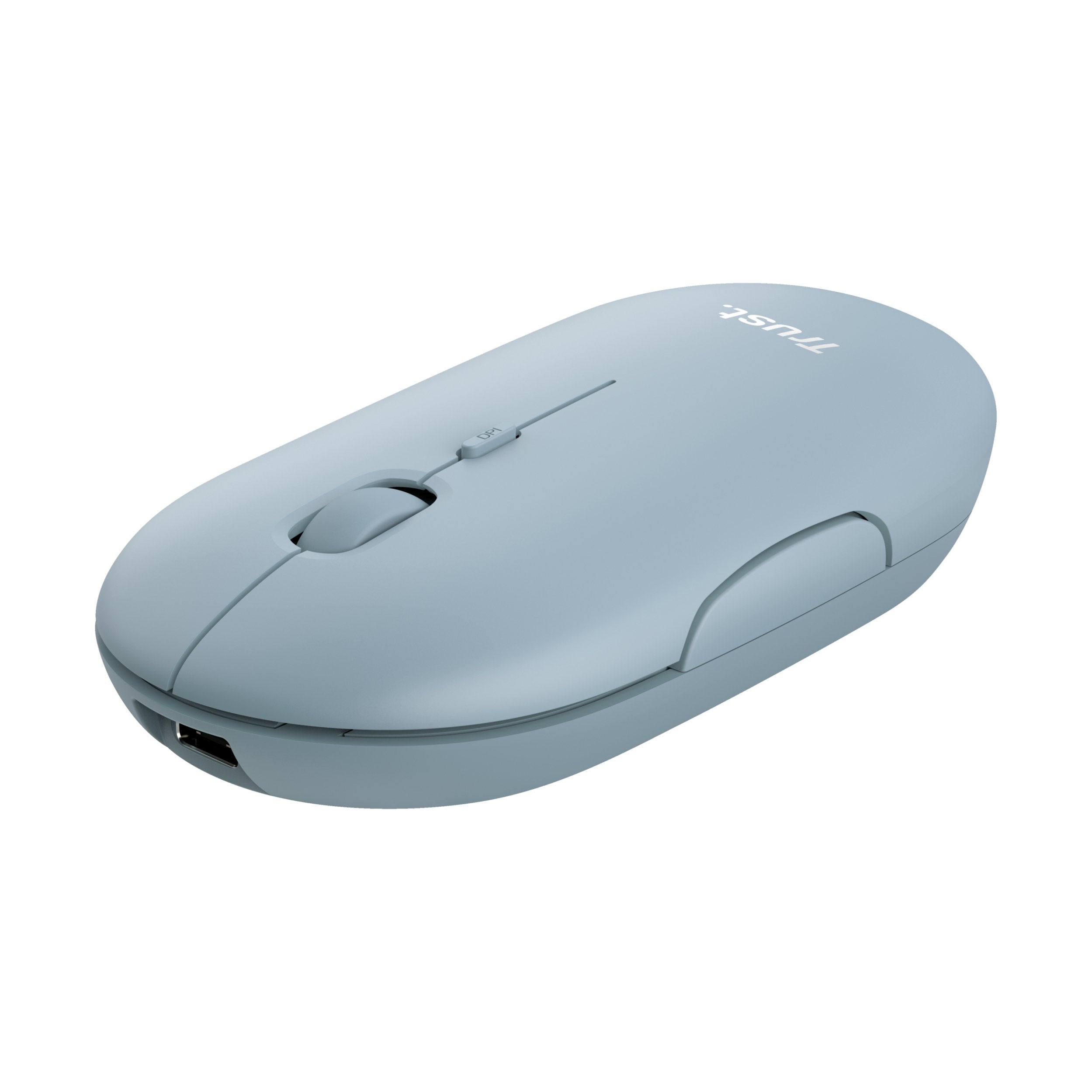 Ratón Inalámbrico Por Bluetooth Trust Puck Batería Recargable Hasta 1600 Dpi Azul