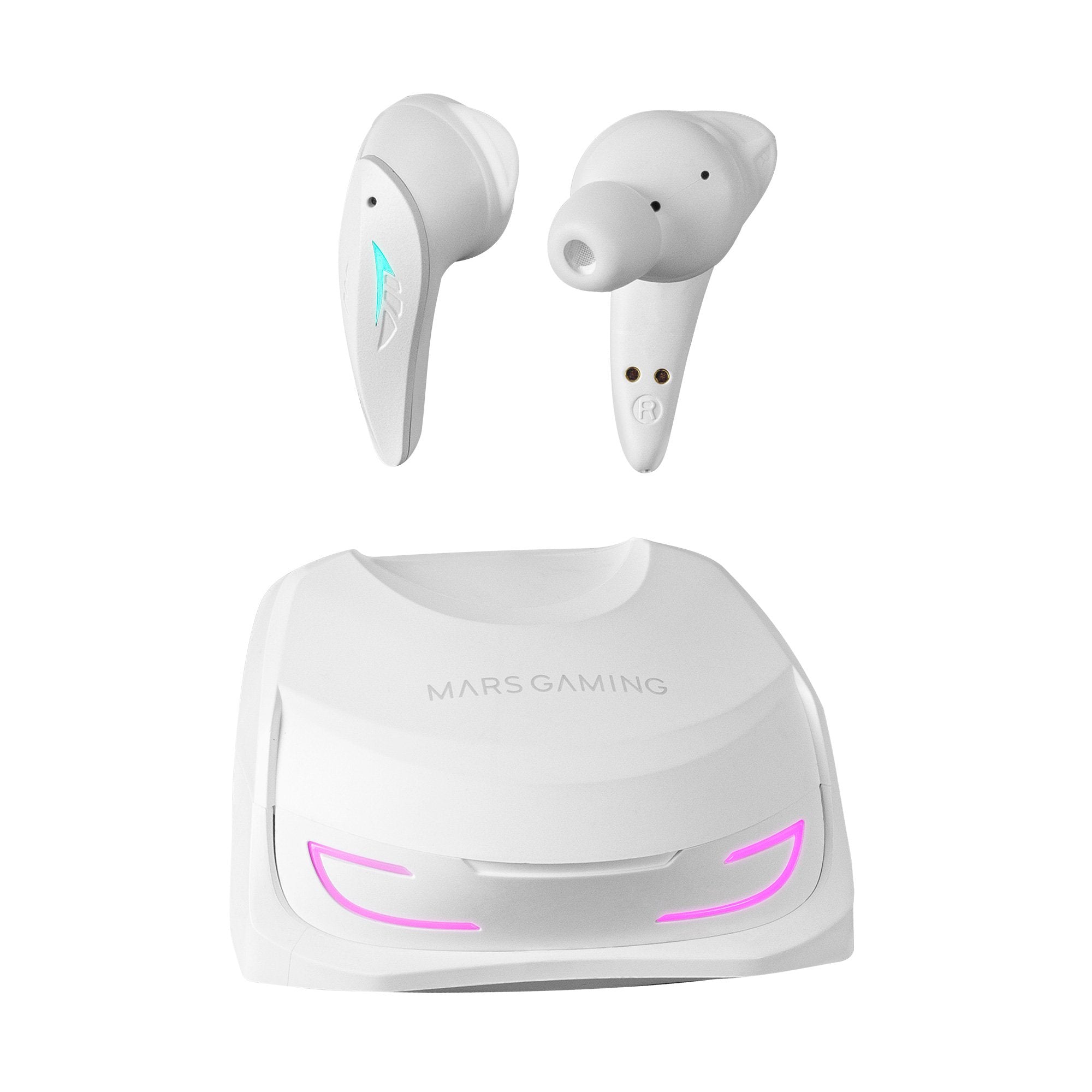 Auriculares Bluetooth Mars Gaming Mhi-Ultra Con Estuche De Carga Autonomía 7-8h Blancos