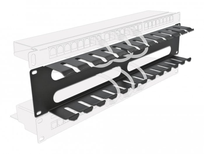 Digitus 19" Panel De Gestión De Cables Con 4 Aberturas