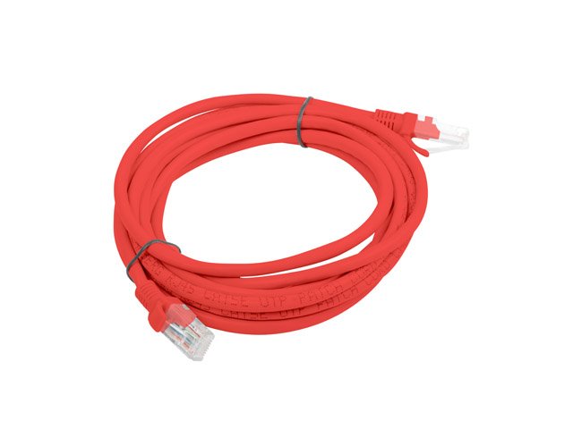 Lanberg Cable De Red Pcu5-10cc-0300-R,Rj45,Utp,Cat 5e,3m,Rojo