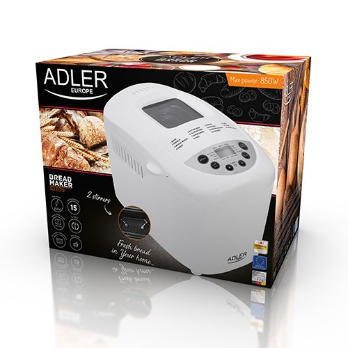 Adler Ad 6019 Panificadora Blanco 1250 G 1100w 12 Programas Color Blanco)
