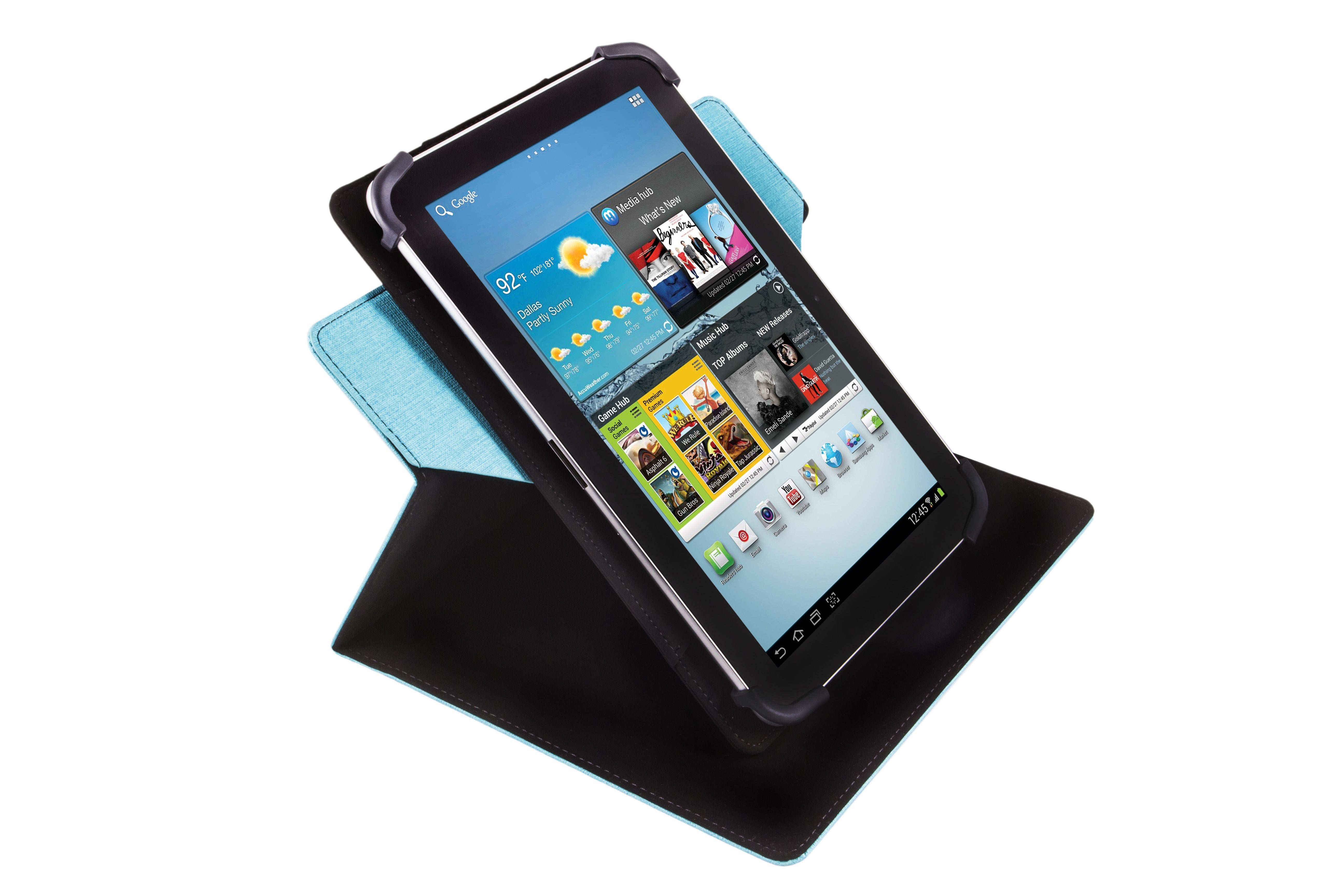 Funda Universal Rotatoria 360º Silver Ht Para Tablet 9-10.1" Azul