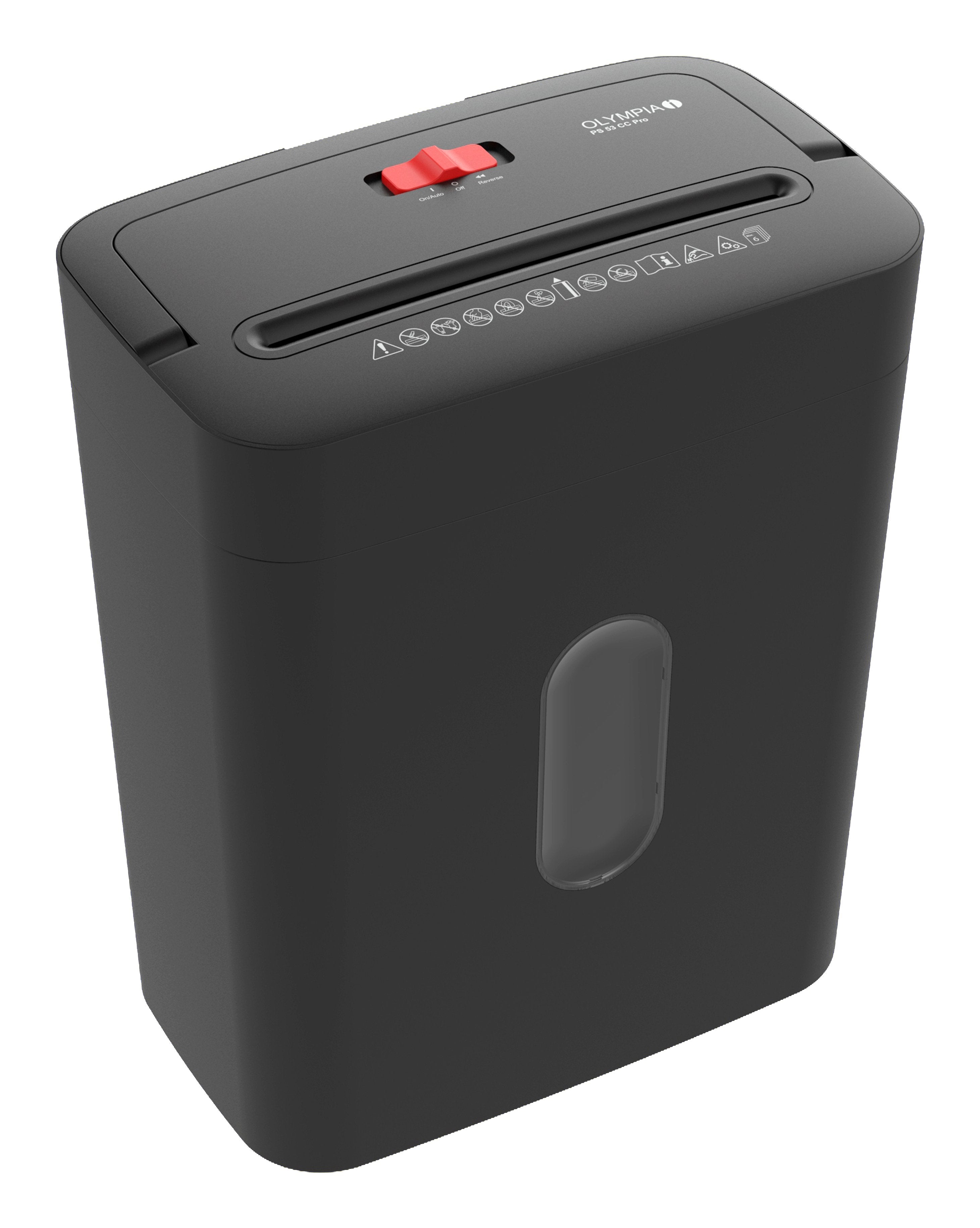 Olympia Ps 53 Cc Pro Triturador De Papel Corte Cruzado 68 Db Negro