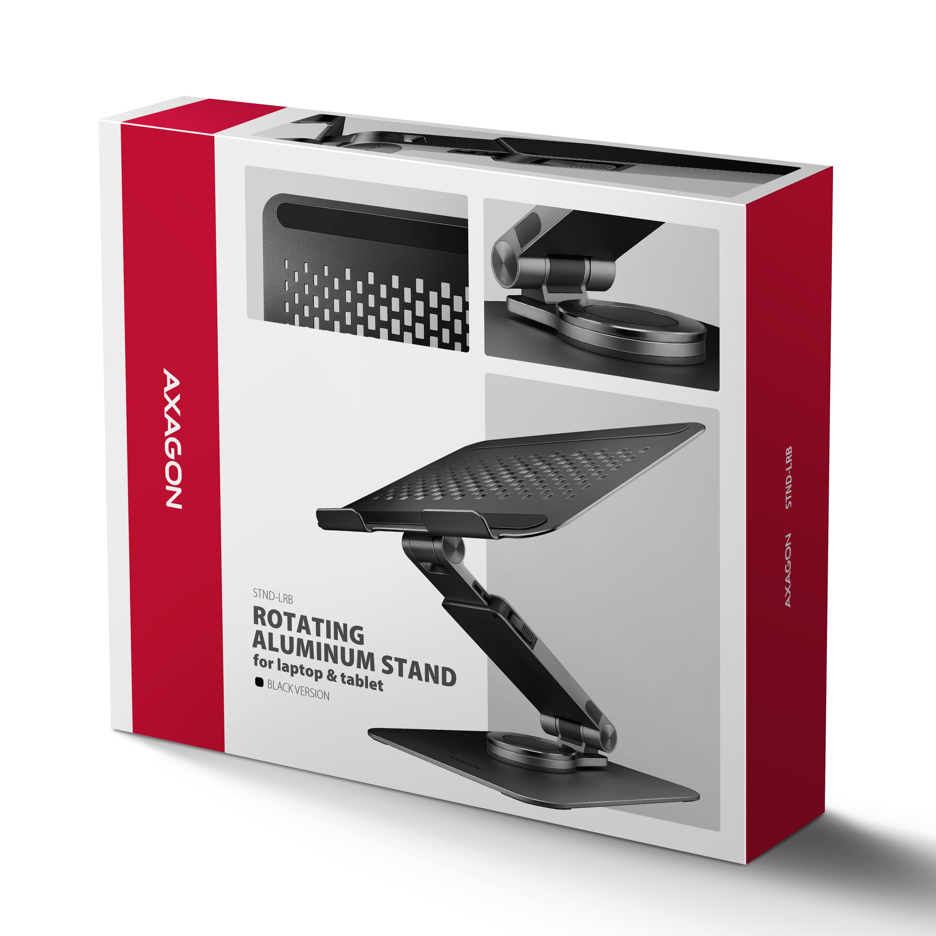 EAN 8595247909206 - Axagon STND-LRB Laptop-Ständer, 360° drehbar, Doppelgelenk, verlängerbar Soporte para ordenador portátil imagen 12