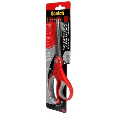 EAN 4046719271320 - Scotch 1428 tijera de escritorio y manualidades Universal Corte recto Gris, Rojo, Acero inoxidable imagen 2