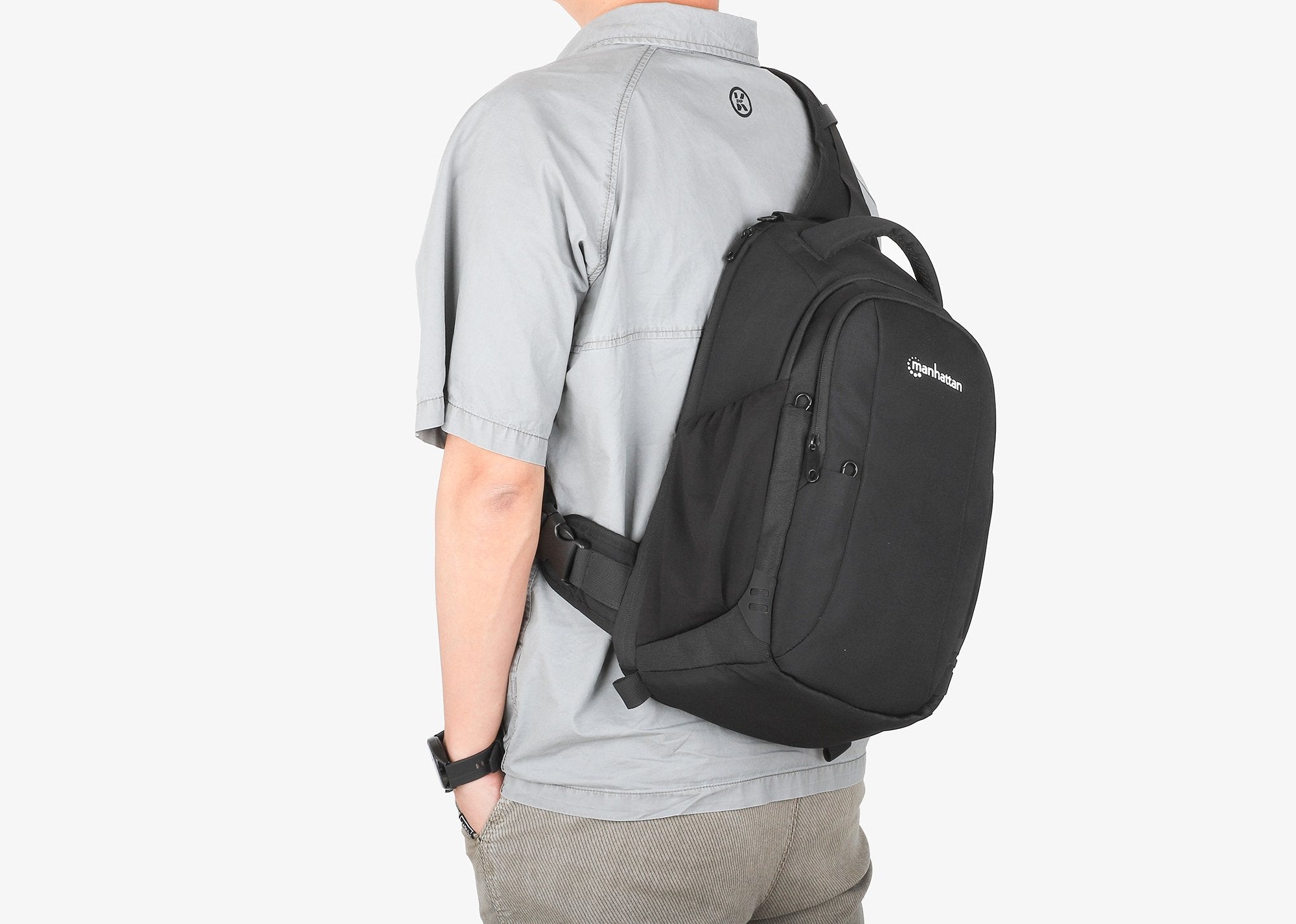 Mochila Manhattan Amsterdam13.3" Bandolera Negro