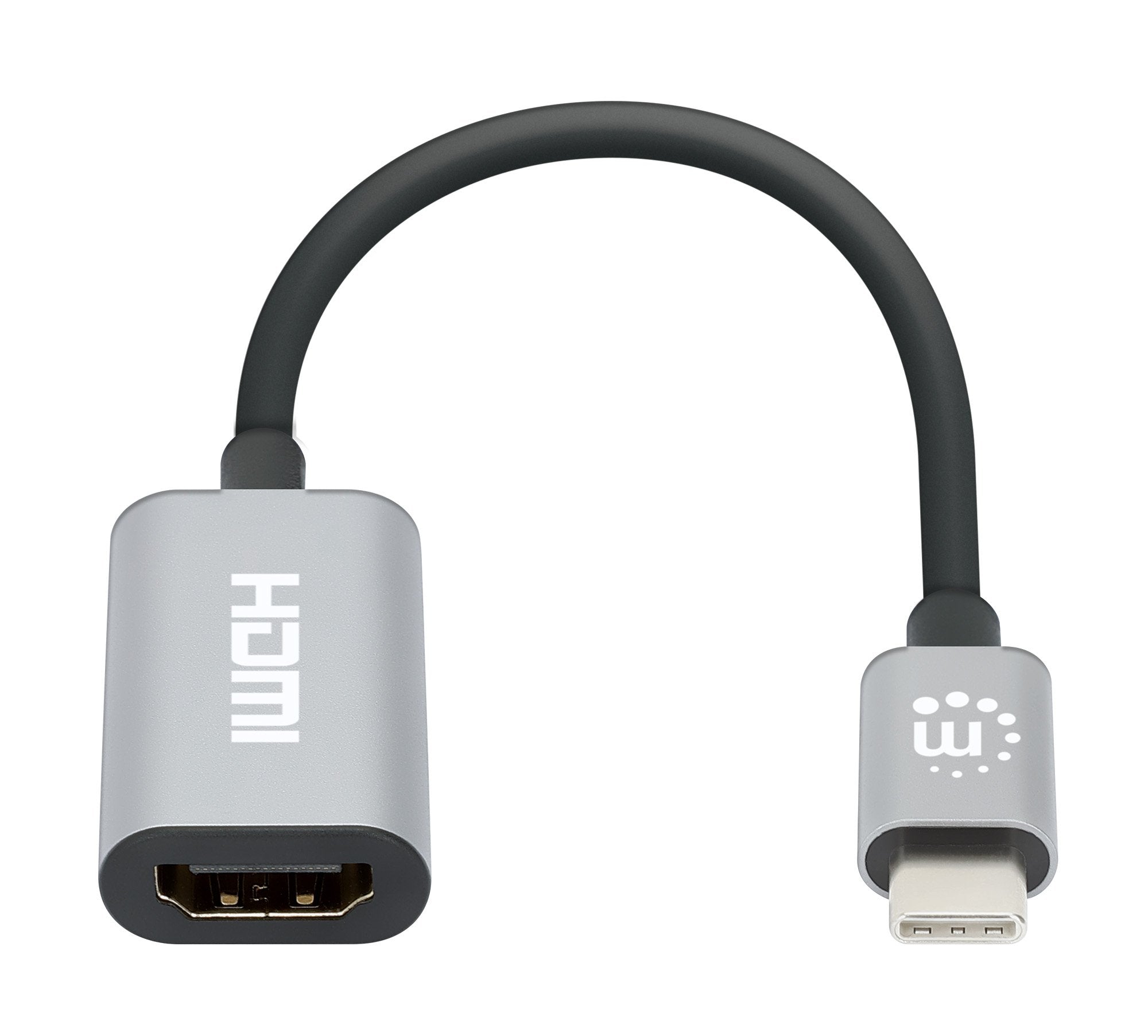 Manhattan Usb-C A Hdmi-Adaptador 4k 60hz Alu Space Gris