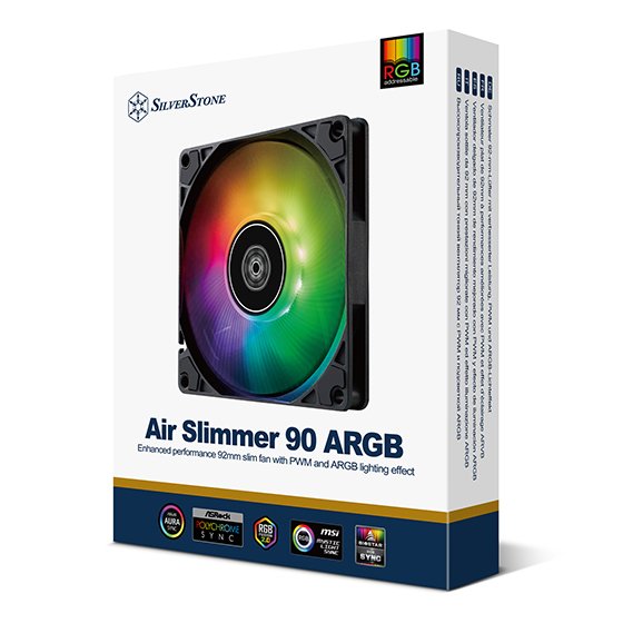 Ventilador Silverstone Air Slimmer 90 Argb (Negro) Sst-As90b-Argb