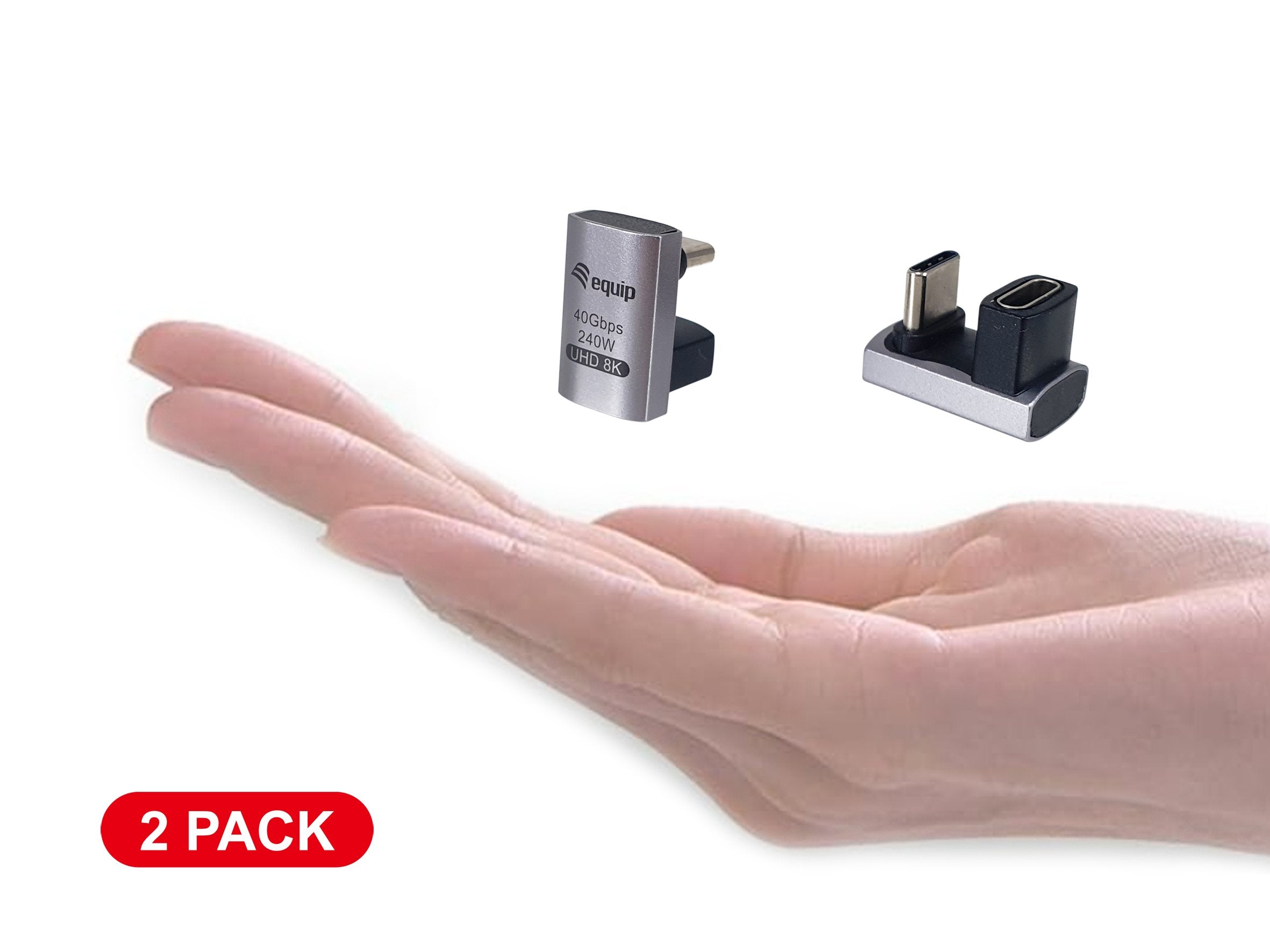 Equip Adaptador Usb 4.0 -> Usb-C 40gbps, 240w Pd, 2er-Pack Gr