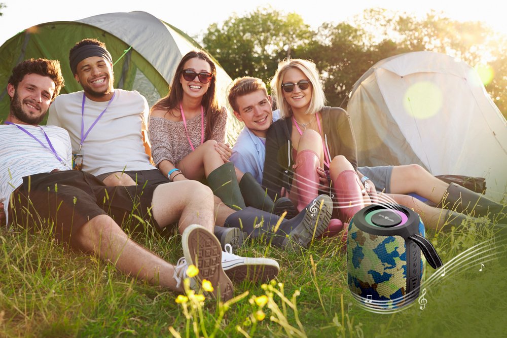 Altavoz Gembird Bt Con Efecto De Luz Led Rgb Camuflaje