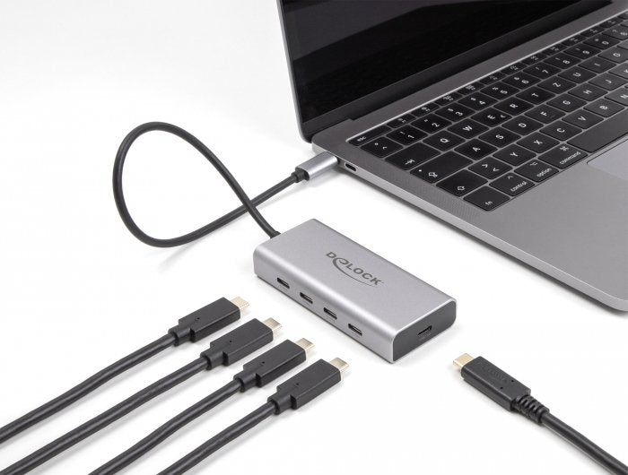 EAN 4043619642359 - DeLOCK 64235 hub de interfaz USB Tipo C 10000 Mbit/s Gris imagen 1