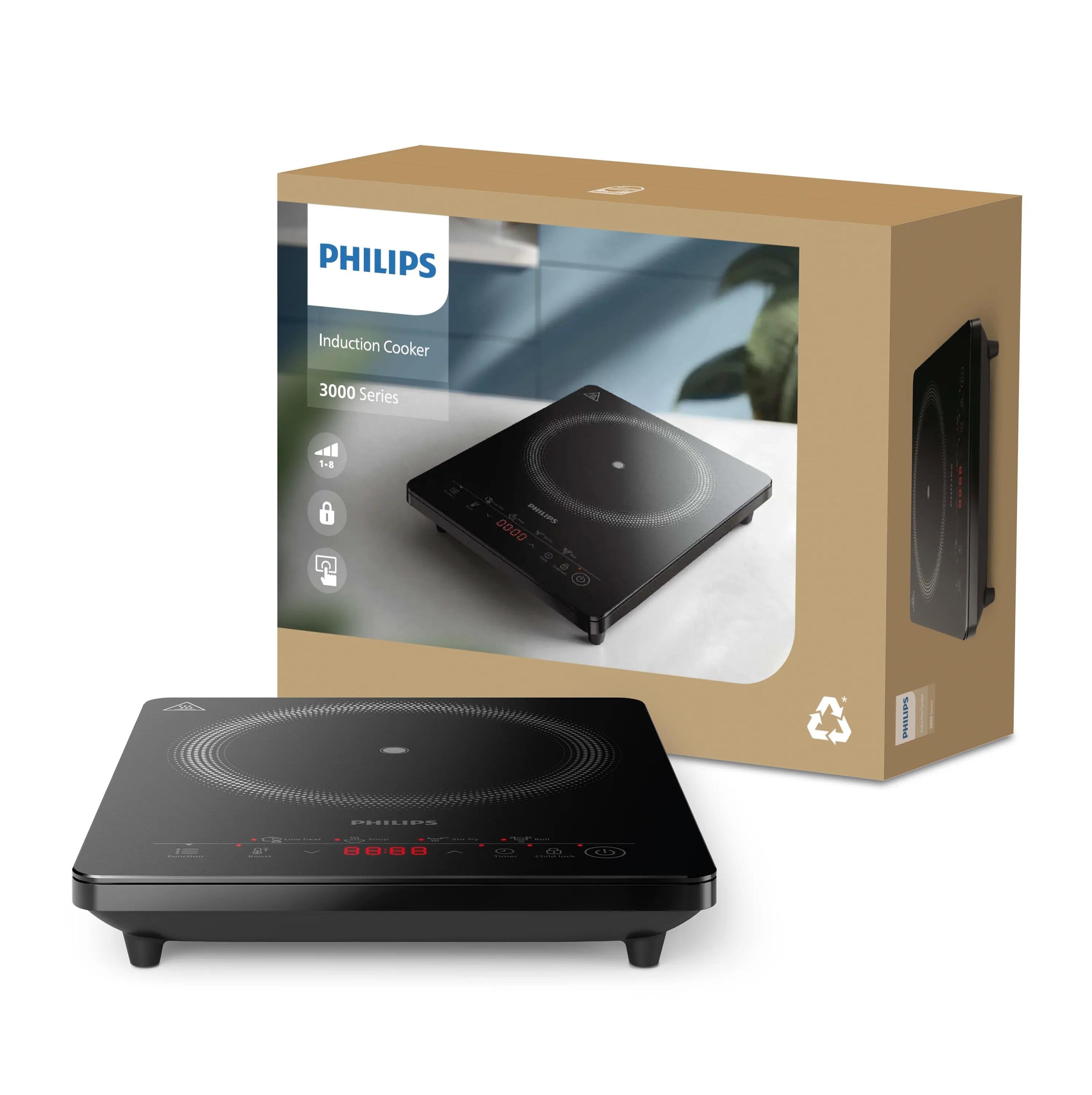 EAN 8720389068430 - Philips 3000 series HD5830/90 hobs Negro Encimera 28 cm Con placa de inducción 1 zona(s) imagen 5