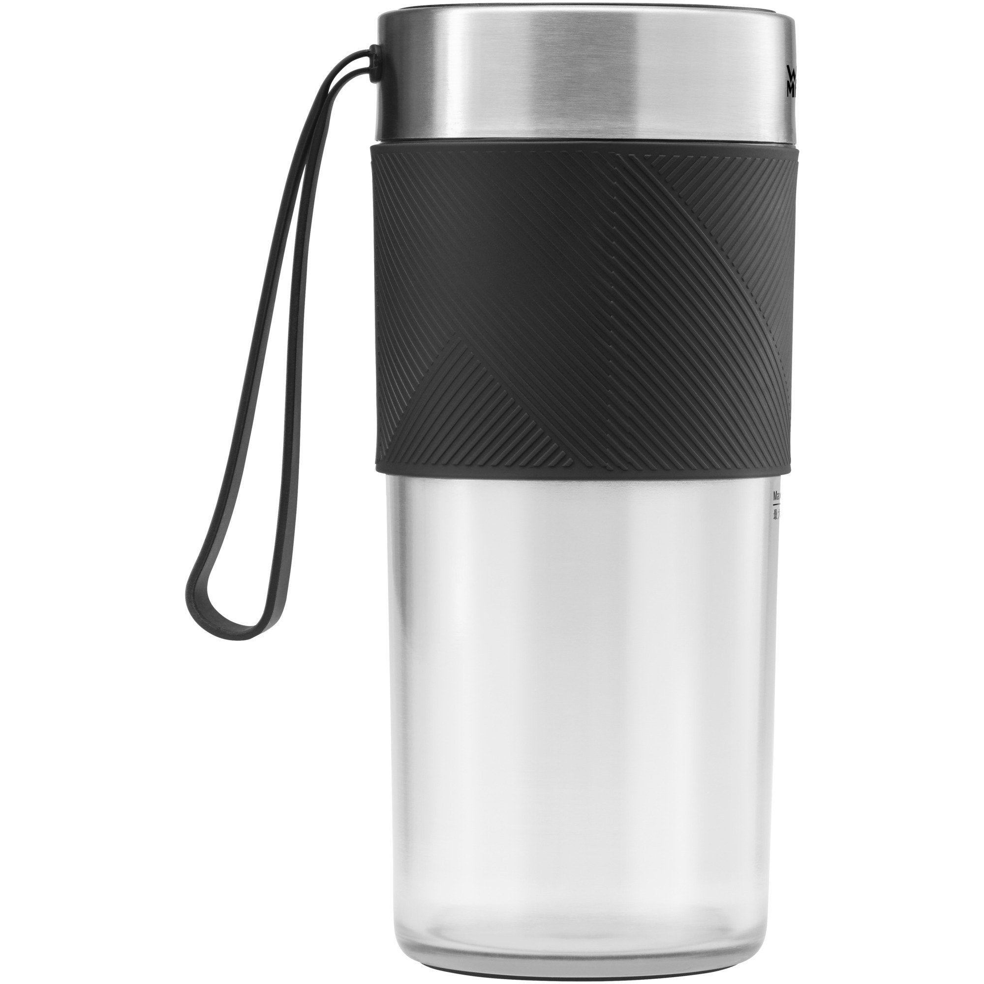 Batidora Wmf Kitchenminis Mix On The Go 0,3 L 50 W Negro, Acero Inoxidable, Transparente