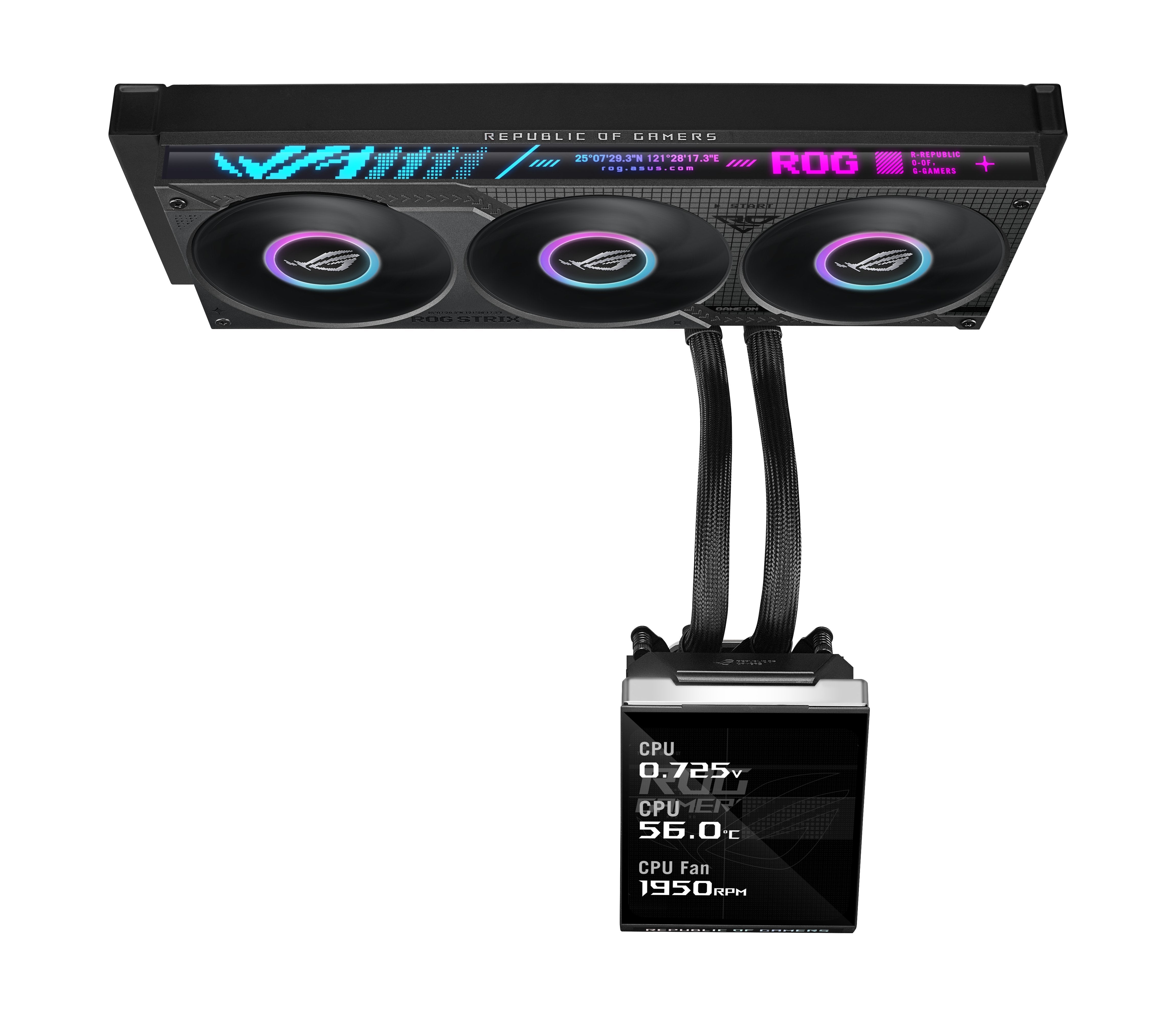 Refrigeración Liquida Cpu Asus Rog Mrix Slc Iv 360 Argb Lcd Negro