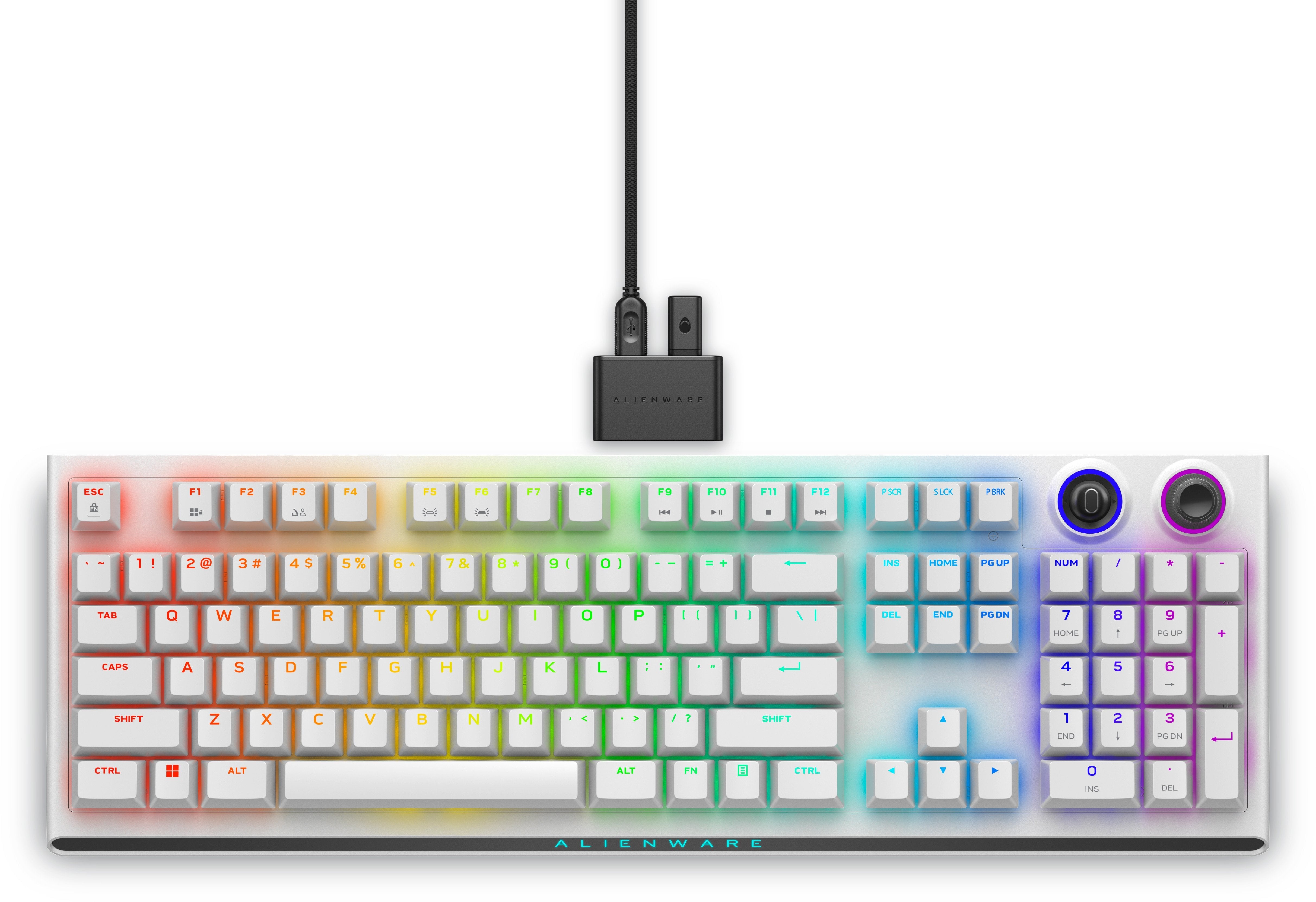 Teclado Ingles Dell Alienware Tri-Mode Wireless Gaming Keyboard, Us Layout - Aw920k (Lunar Light)