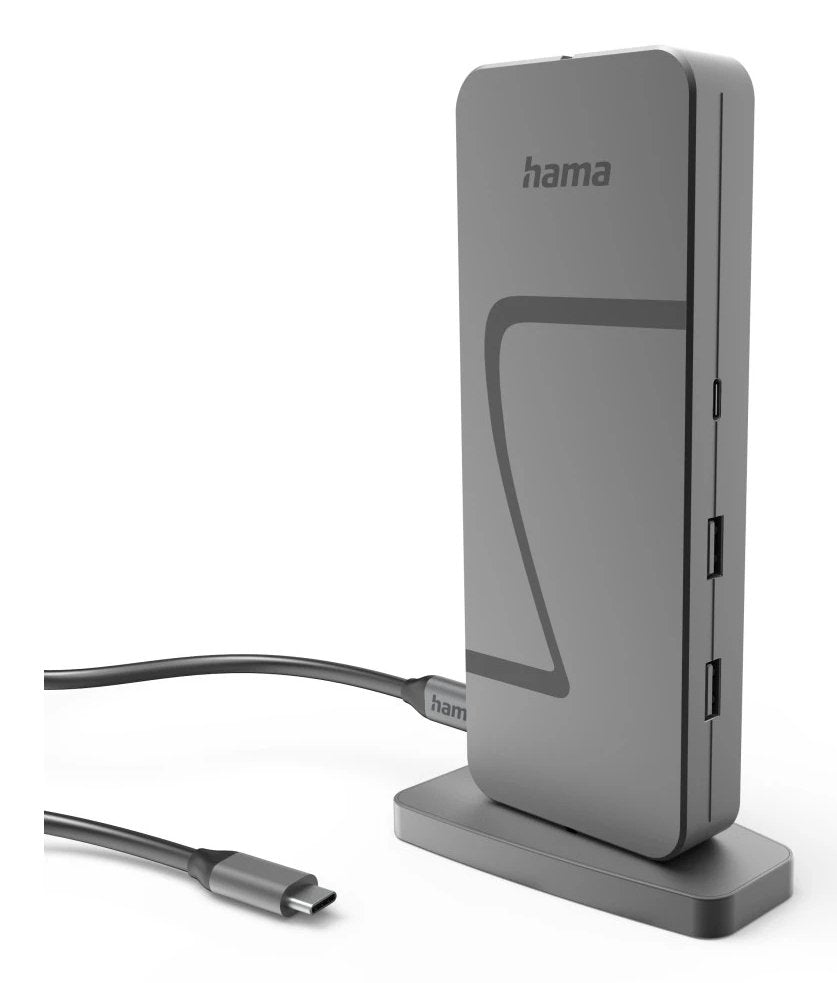 Hama Essential Hub Usb 2.0/3.2 - Potencia Maxima 140w - Cable Usb-C De 40cm - Lan Ethernet 2.5gbps - Displayport 8k -