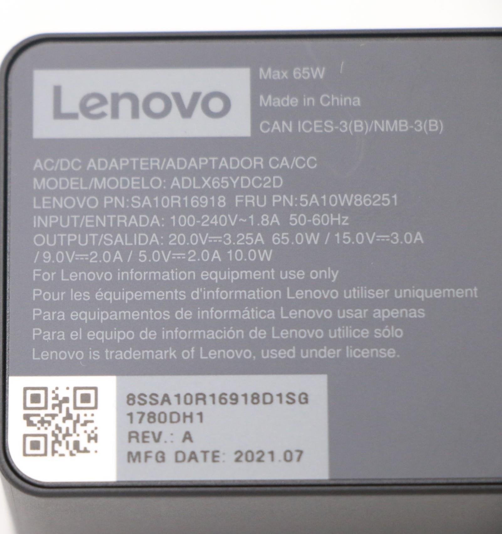EAN 5704174656579 - Lenovo 5A10W86251 adaptador e inversor de corriente Interior 65 W Negro imagen 8