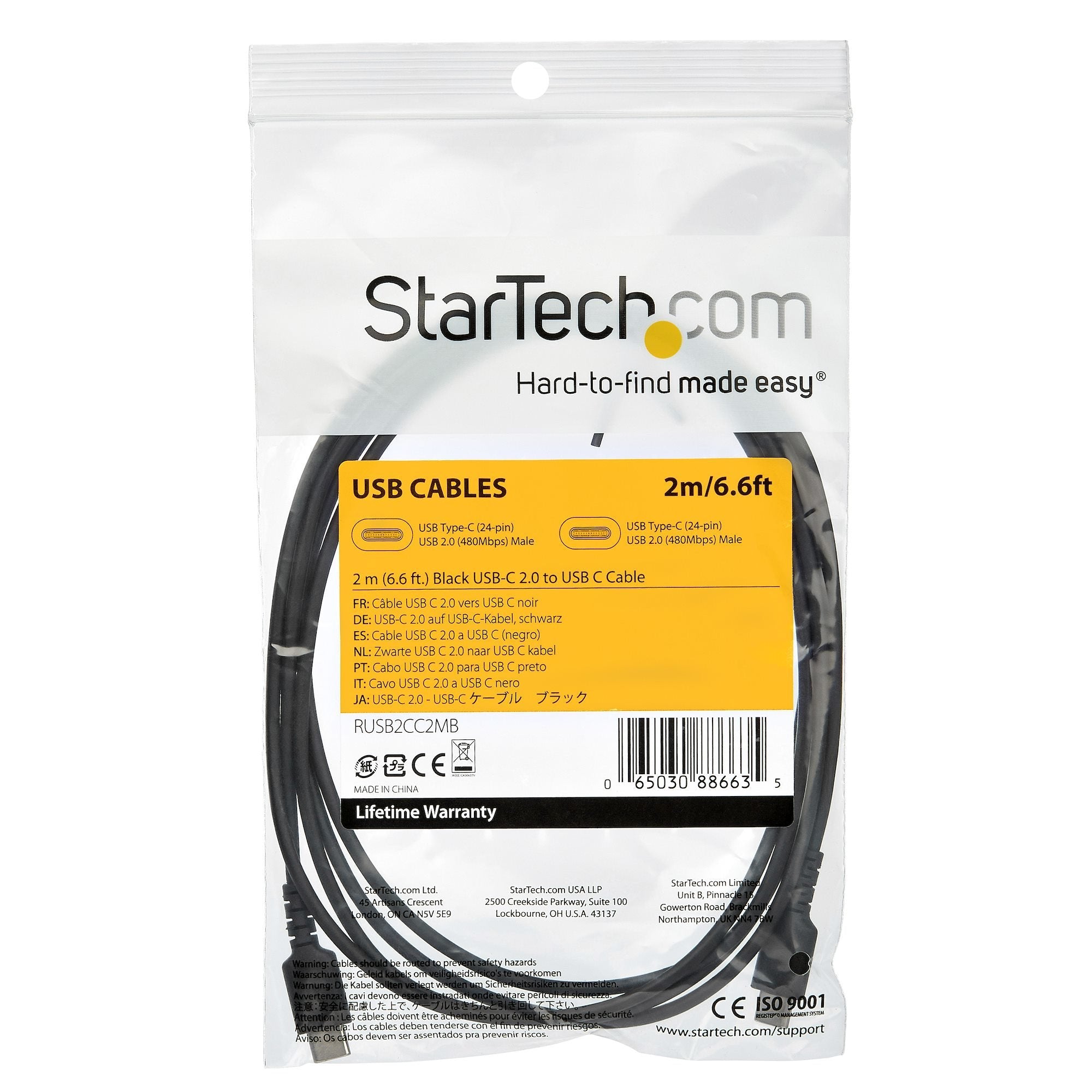 EAN 0065030886635 - StarTech.com RUSB2CC2MB cable USB imagen 5