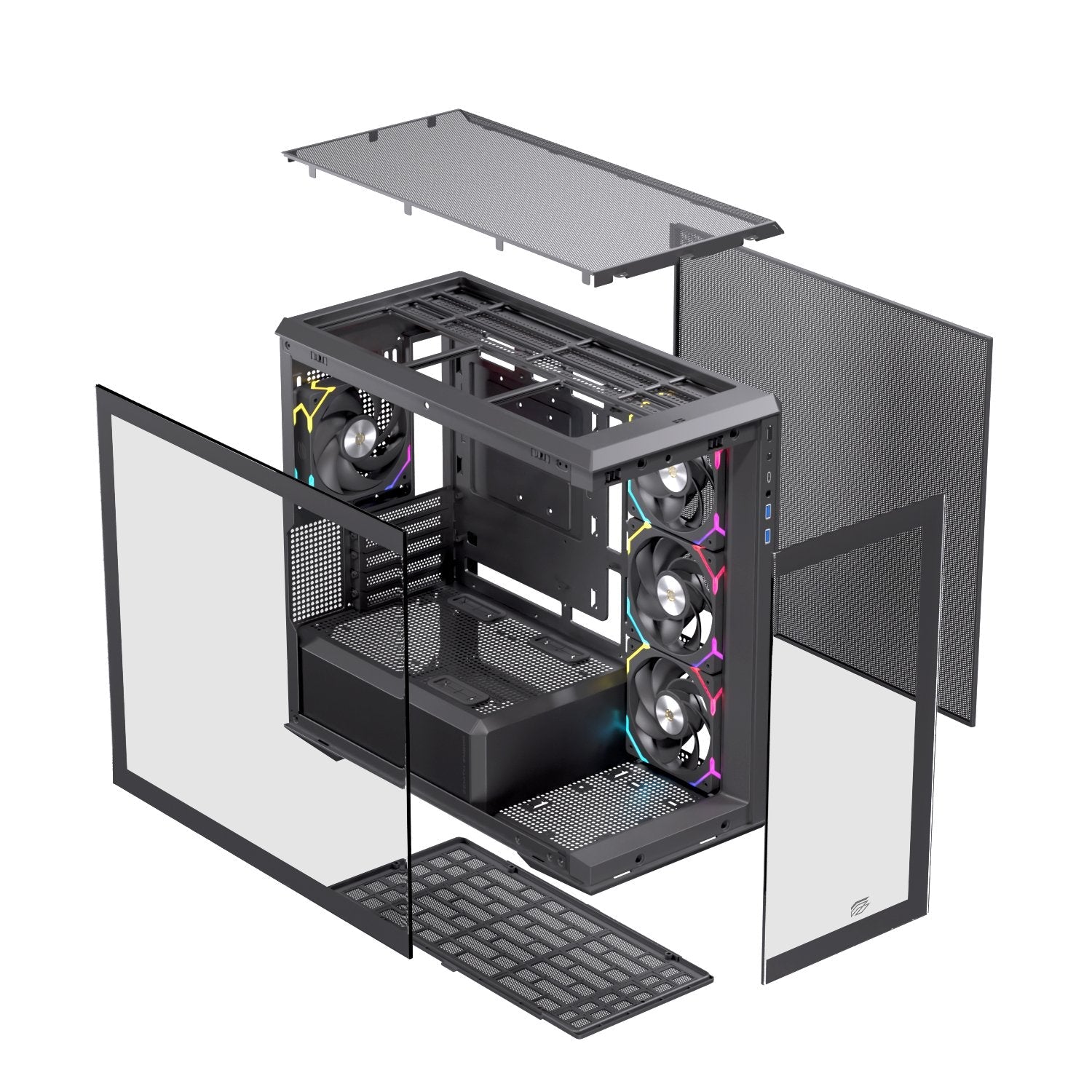 EAN 6977277368963 - Einarex EXCS-ZM-800R-B carcasa de ordenador Midi Tower Negro imagen 9