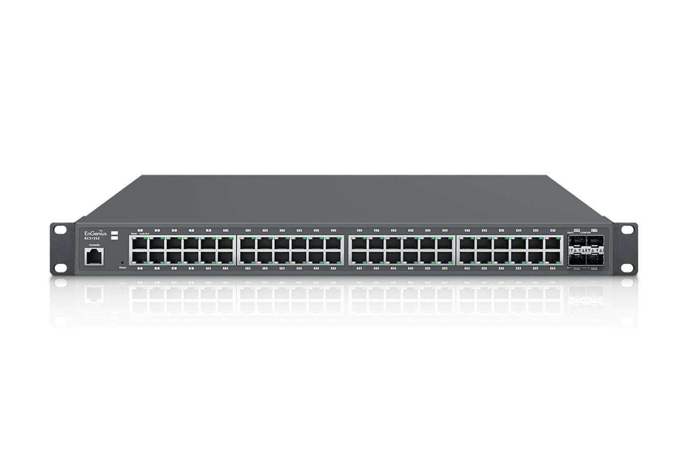EAN 4713361935343 - EnGenius ECS1552 switch Gestionado L2+ Gigabit Ethernet (10/100/1000) Negro imagen 1