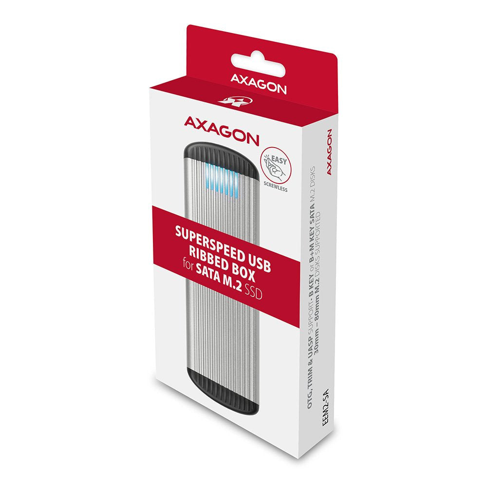 EAN 8595247906489 - Axagon EEM2-SA caja para disco duro externo Caja externa para unidad de estado sólido (SSD) Gris M.2 imagen 12