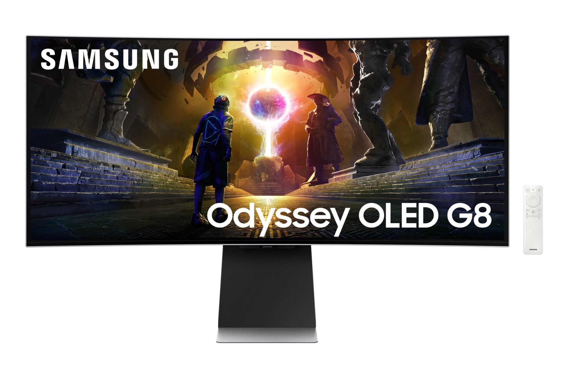 Monitor Gaming Ultrapanorámico Curvo Samsung G8 Odyssey Oled S34dg850su 34' Wqhd 0.03ms 175hz Multimedia Regulable En Altura Plata
