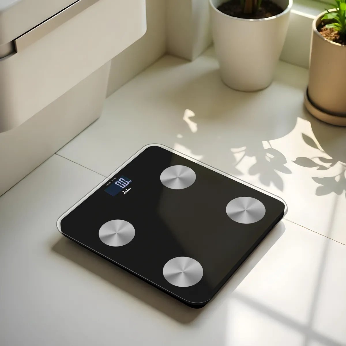 Jata Bathroom Smart Scale Digital Lcd Up To 15 Users Black Hbas1155