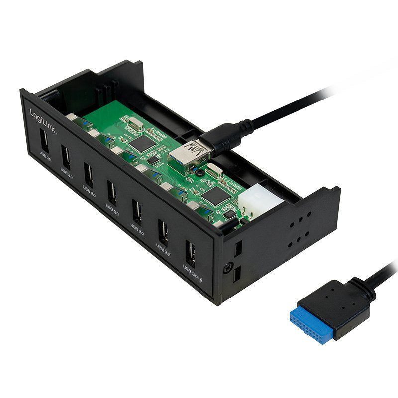Logilink Usb Hub 3.0, 7 Puertos 5,25" Interno