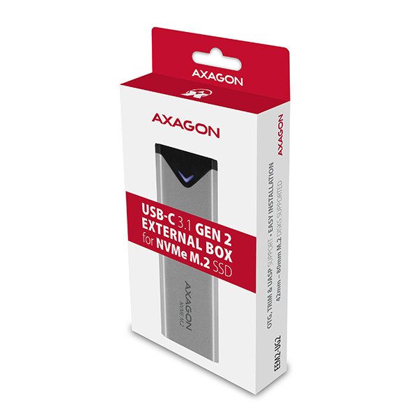 EAN 8595247904287 - Axagon EEM2-UG2 caja para disco duro externo Caja externa para unidad de estado sólido (SSD) Negro, Gris imagen 9