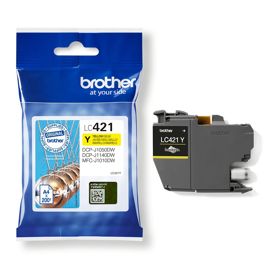 EAN 4977766810395 - Brother LC-421Y cartucho de tinta 1 pieza(s) Original Amarillo imagen 5
