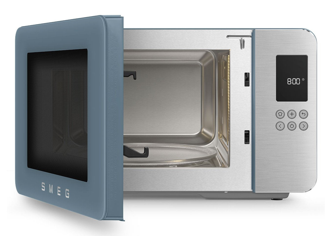 Smeg Mikrowelle M. Grill Moc01sbmeu, 4 Fkt, 1900w, Sturmblau Matt
