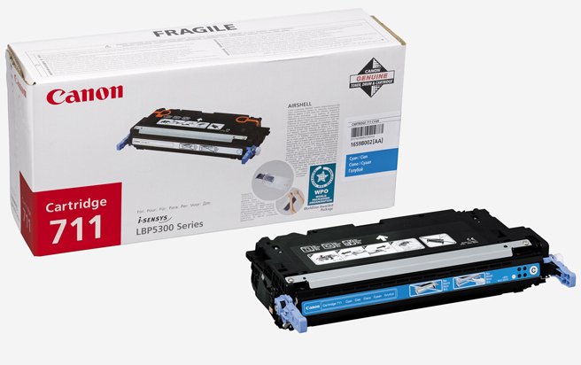 Toner Original Canon 711 Cian Para Color Imageclass Mf8450c, Imageclass Mf8450c, Mf9170c, I-Sensys Lbp5300, Mf8450, Mf9170