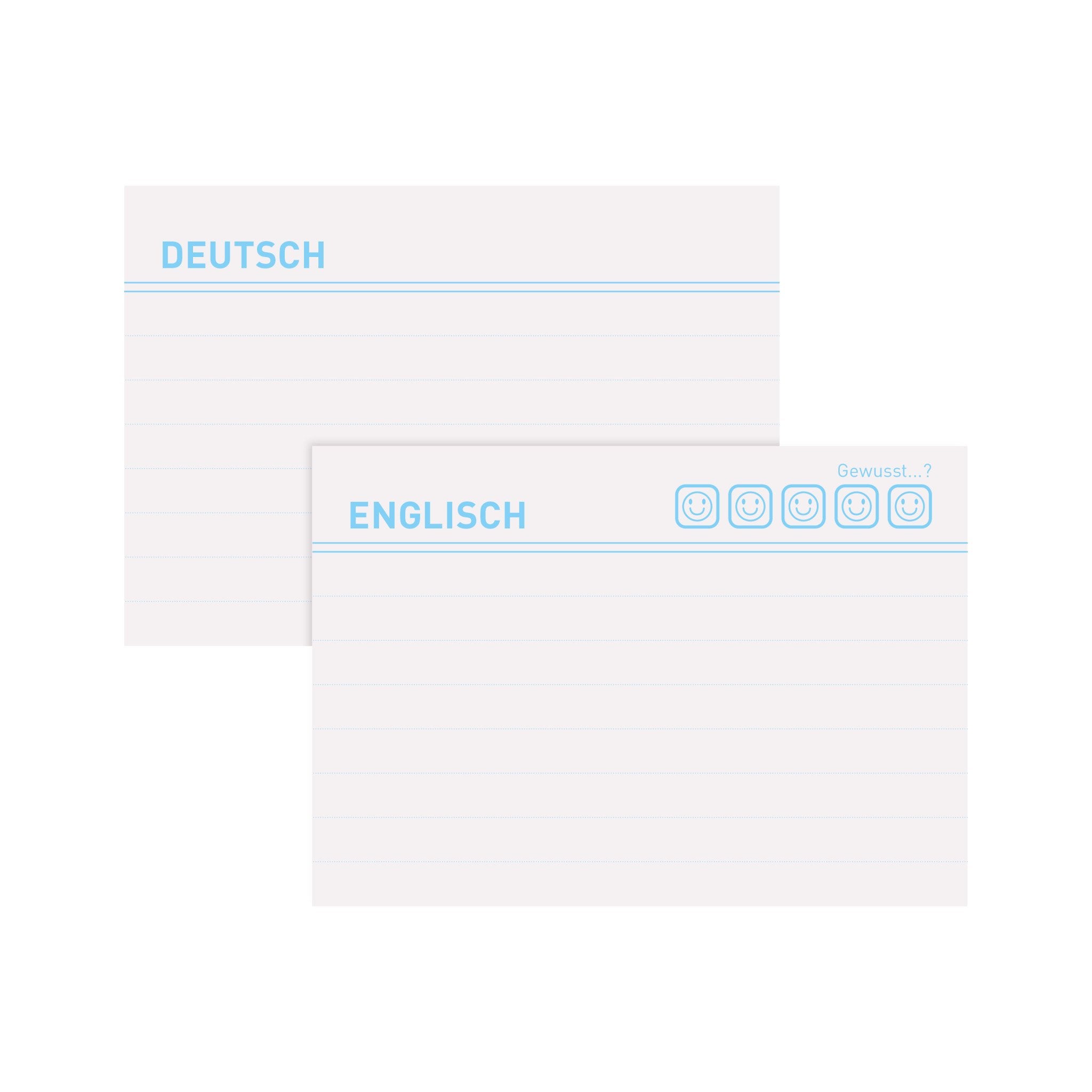 Herlitz Karteikarte A8 Vokabeln Rayado Blanco Bl.Engel 100er